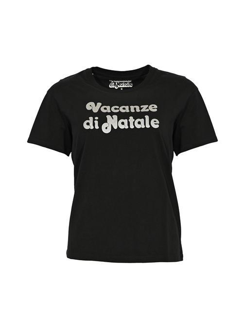 T-shirt Emilie Vacanze di Natale in cotone Nero Mc2 Saint Barth | EMI000203831I